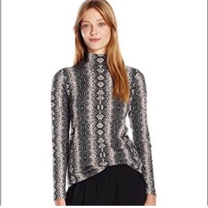 NWT Rebecca Taylor Black and Gray Patterned Blouse